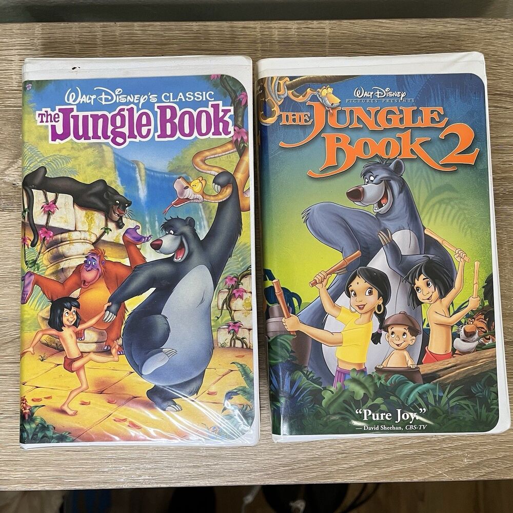 The Jungle Book & Jungle Book 2 VHS Lot